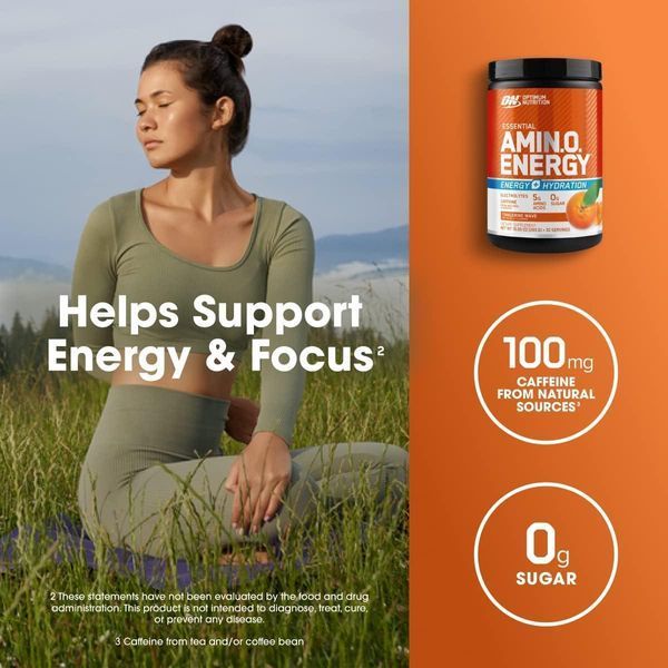 Энергетический порошок с аминокислотами Optimum Nutrition Amino Energy Plus Electrolytes 285 г 4384305859 фото