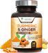 Добавка премиум-класса органическая куркума с имбирём Nature's Nutrition Organic Turmeric & Ginger 240 капсул 4383063871 фото 1