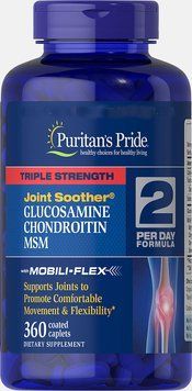 Хондропротектор Puritan's Pride Triple Strength Glucosamine, Chondroitin & MSM Joint Soother 360 таблеток 1060004507 фото