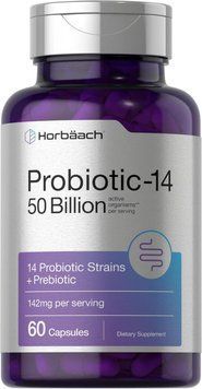 Добавка премиум-класса пробиотики с пребиотиками Horb&auml;ach Probiotics with Prebiotics 60 капсул 4384307557 фото