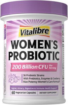 Домішка преміумкласу пробіотики для жінок Vitalibre Probiotics for Women 200 Billion CFU 60 капсул 43819538968 фото