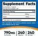 Бетаин HCl + пепсин Nutricost Betaine HCl + Pepsin 240 капсул 4384305911 фото 2