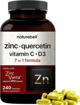 Добавка премиум-класса для поддержки иммунитета NatureBell Zinc Quercetin with Vitamin C & D3 240 капсул 4384307305 фото