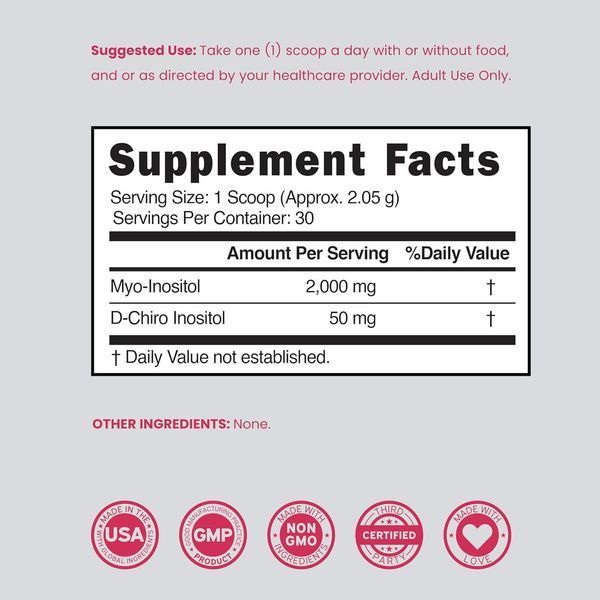 Добавка премиум-класса инозитол Dorado Nutrition Myo-Inositol & D-Chiro Inositol Powder 61 г 3005811385 фото
