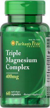 Витамины Puritan's Pride Triple Magnesium Complex 400 mg 60 капсул (4384301605) 4384301605 фото