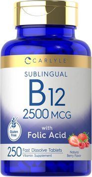Домішка преміумкласу вітамін B12 Carlyle Vitamin B12 Sublingual 2500 mcg 250 таблеток 2583016263 фото