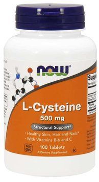Спеціальний продукт NOW L-Cysteine 500 mg Tablets 100 таблеток (4384302607) 1437159772 фото