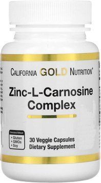 California Gold Nutrition Zinc-L-Carnosine Complex 30 капсул (4384304715) 1862725790 фото
