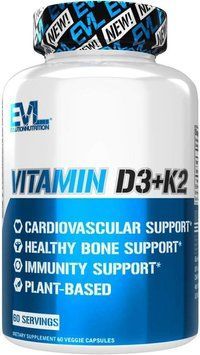 Витамин D3 + K2 Evlution Nutrition Vitamin D3 + K2 60 капсул 2058331986 фото