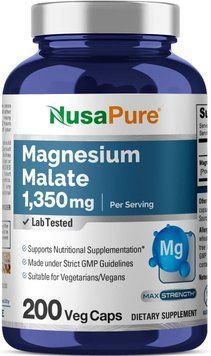 Малат магния премиум-класса NusaPure Magnesium Malate 200 капсул 4384306750 фото
