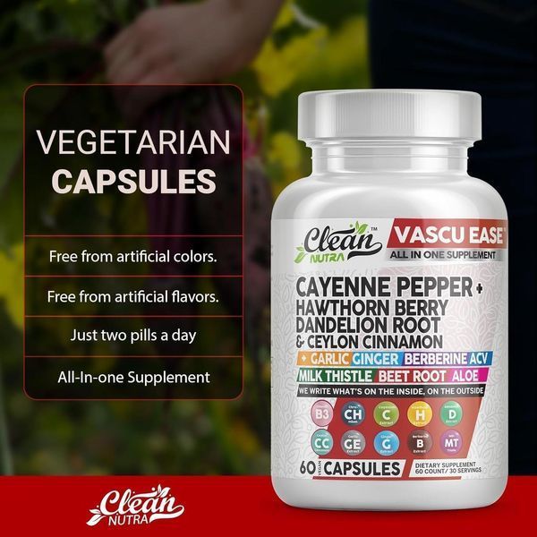 Добавка премиум-класса здоровое пищеварение и иммунитет Clean Nutraceuticals Cayenne Pepper 60 капсул 4384307865 фото
