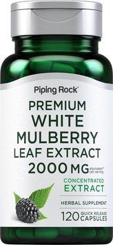 Листья шелковицы экстракт Piping Rock Mulberry Leaf Extract 120 капсул 4382126872 фото