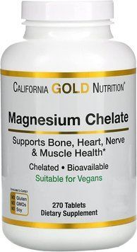 Витамины California Gold Nutrition Magnesium Chelate 270 таблеток (4384304538) 1684742214 фото