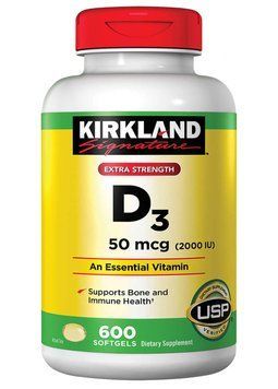 Витамины Kirkland Signature Extra Strength D3 50mg (2000 IU) 600 капсул (4384304435) 1684742114 фото