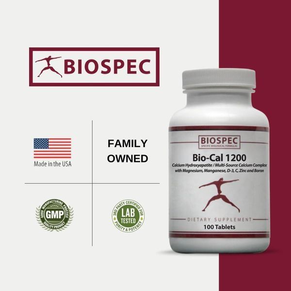 Домішка преміумкласу для підтримки кісток Biospec Nutritionals Bio-Cal 1200 100 таблеток 2906914999 фото