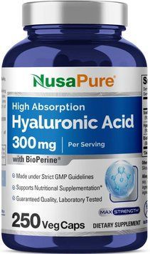 Гиалуроновая кислота премиум-класса NusaPure Hyaluronic Acid 250 капсул 4384306753 фото