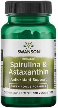 Спеціальний продукт Swanson Organic Spirulina & Astaxanthin 120 капсул (4384302563) 1437159694 фото