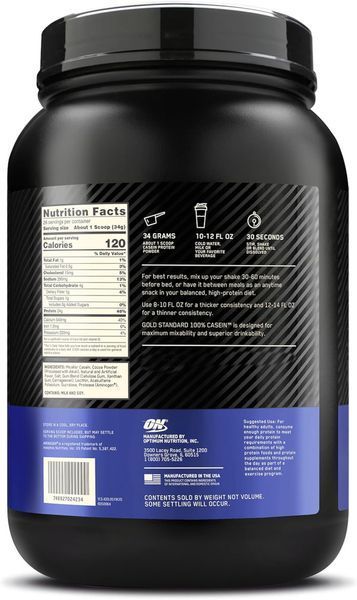 Протеин Optimum Nutrition Gold Standard 100% Casein 909 г 4384300819 фото