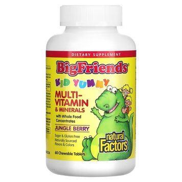 Natural Factors Big Friends Multivitamin & Minerals 60 таблеток (4384304829) 1862725901 фото