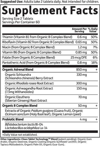 Комплекс для надпочечников Garden of Life mykind Organics Adrenal Daily Balance 120 таблеток 4384305555 фото