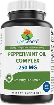 Домішка преміумкласу олія м'яти перцевої Brieofood Peppermint Oil Complex 250 mg 240 капсул 2653897266 фото