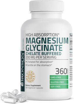 Добавка премиум-класса магний глицинат Bronson Magnesium Glycinate 360 капсул 4384307668 фото