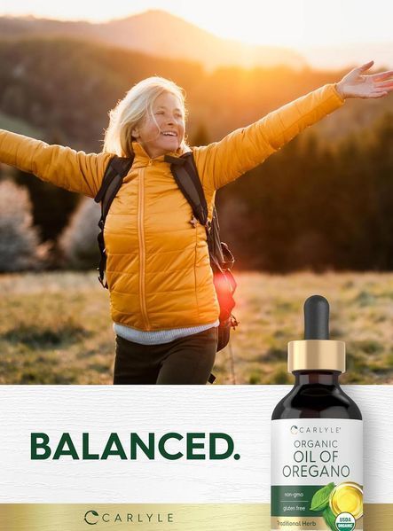 Добавка премиум-класса органическое масло орегано Carlyle Organic Oil of Oregano Liquid Drops 59 мл 4384307872 фото