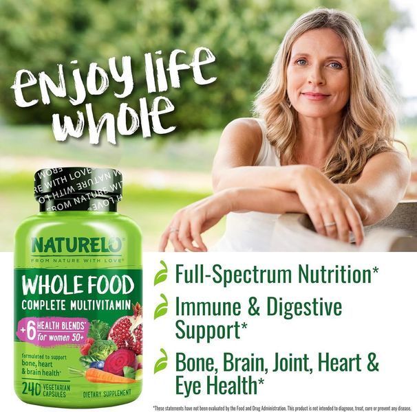 Вітаміни преміумкласу для жінок Naturelo Whole Food Multivitamin for Women 50+ 240 капсул 4382171812 фото