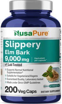 Екстракт кори слизького в'язання преміумкласу NusaPure Slippery Elm Bark 200 капсул 2272056000 фото