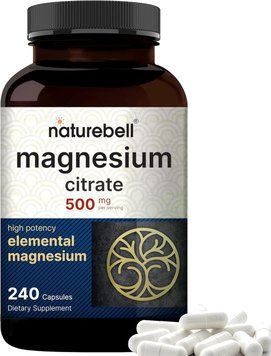Цитрат магния премиум-класса NatureBell Magnesium Citrate 500mg 240 капсул 2411759222 фото