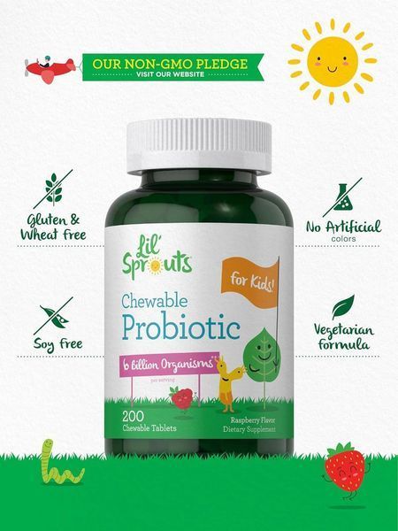 Добавка премиум-класса пробиотики для детей Carlyle Probiotics for Kids Chewable 200 таблеток 4384307939 фото