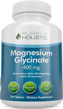 Домішка преміумкласу магній із високим ступенем засвоєння Purely Holistic Magnesium Glycinate 400mg 270 таблеток 2625335212 фото