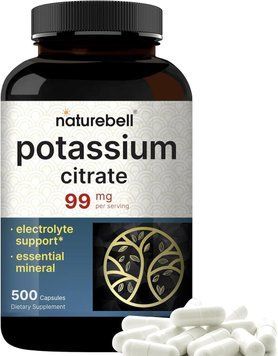 Добавка премиум-класса цитрата калия NatureBell Potassium Citrate 500 капсул 4383582928 фото