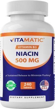 Добавка премиум-класса ниацин витамин B3 Vitamatic Niacin Vitamin B3 240 таблеток 4384308427 фото