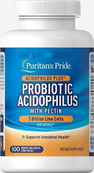 Спеціальний продукт Puritan's Pride Probiotic Acidophilus with Pectin 100 капсул (4384302668) 1437159833 фото