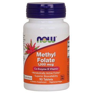 Вітаміни NOW Methyl Folate 1,000 mcg 90 таблеток (4384301358) 1060001187 фото