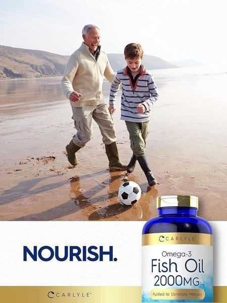 Добавка премиум-класса рыбий жир Carlyle Fish Oil 2000mg 320 капсул 4384307976 фото