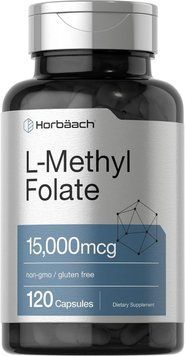 Домішка преміумкласу метилфолат Horb&auml;ach L Methylfolate 15000 mcg 120 капсул 2508273294 фото