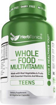 Суцільно харчові мультивітаміни для підлітків преміумкласу Herbtonics Whole Food Multivitamin for Teens 60 капсул 2378241582 фото