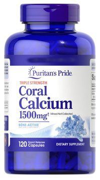Витамины Puritan's Pride Triple Strength Coral Calcium 1500 mg 120 капсул (4384302578) 4384302578 фото