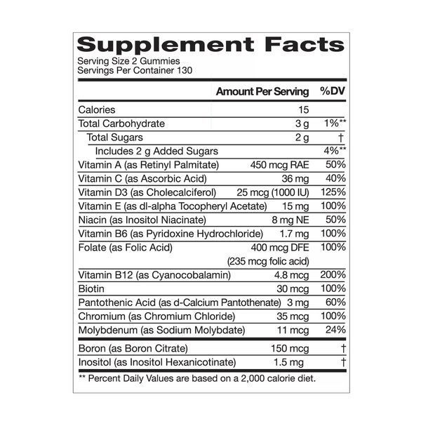 Мультивитаминная формула Member's Mark Adult Multivitamin Gummies 260 таблеток 4384306145 фото