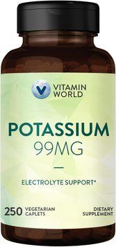 Добавка премиум-класса калий для мышечной активности Vitamin World Potassium 99 mg 250 таблеток 2752639892 фото