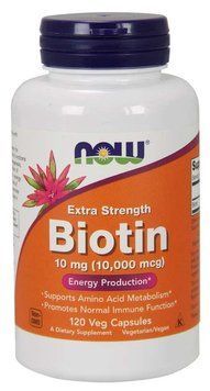 Вітаміни NOW Biotin 10 mg (10,000 mcg) Extra Strength Veg Capsules 120 капсул (4384302320) 1437159415 фото