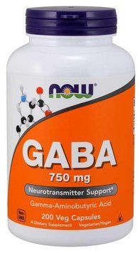 Вітаміни NOW GABA 750 mg Veg Capsules 200 капсул (4384302620) 1437159785 фото