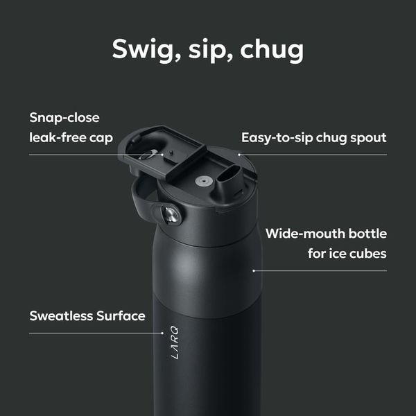 Фляга для води преміумкласу LARQ Swig Top Black 680 мл 43819538435 фото