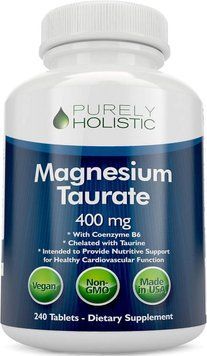 Домішка преміумкласу магній із високим ступенем засвоєння Purely Holistic Magnesium Taurate 400mg 240 таблеток 2626148730 фото