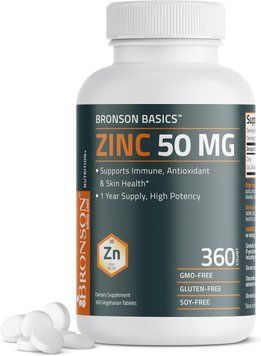 Добавка премиум-класса поддержка иммунитета здоровье кожи Bronson Zinc 50 mg 360 таблеток 4384307723 фото