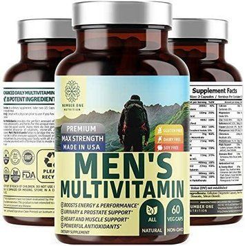 Мужская премиальная мультивитаминная мультиминеральная добавка Number One Nutrition Premium Men's Daily Multivitamin 60 капсул 2167639716 фото