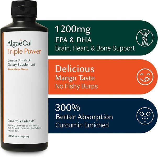 Жидкая эмульсия из дикой рыбы AlgaeCal Triple Power 454 г 4384305826 фото