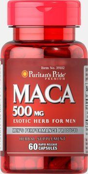 Потенцер Puritan's Pride Maca 500 mg 60 капсул (4384301600) 1060001416 фото